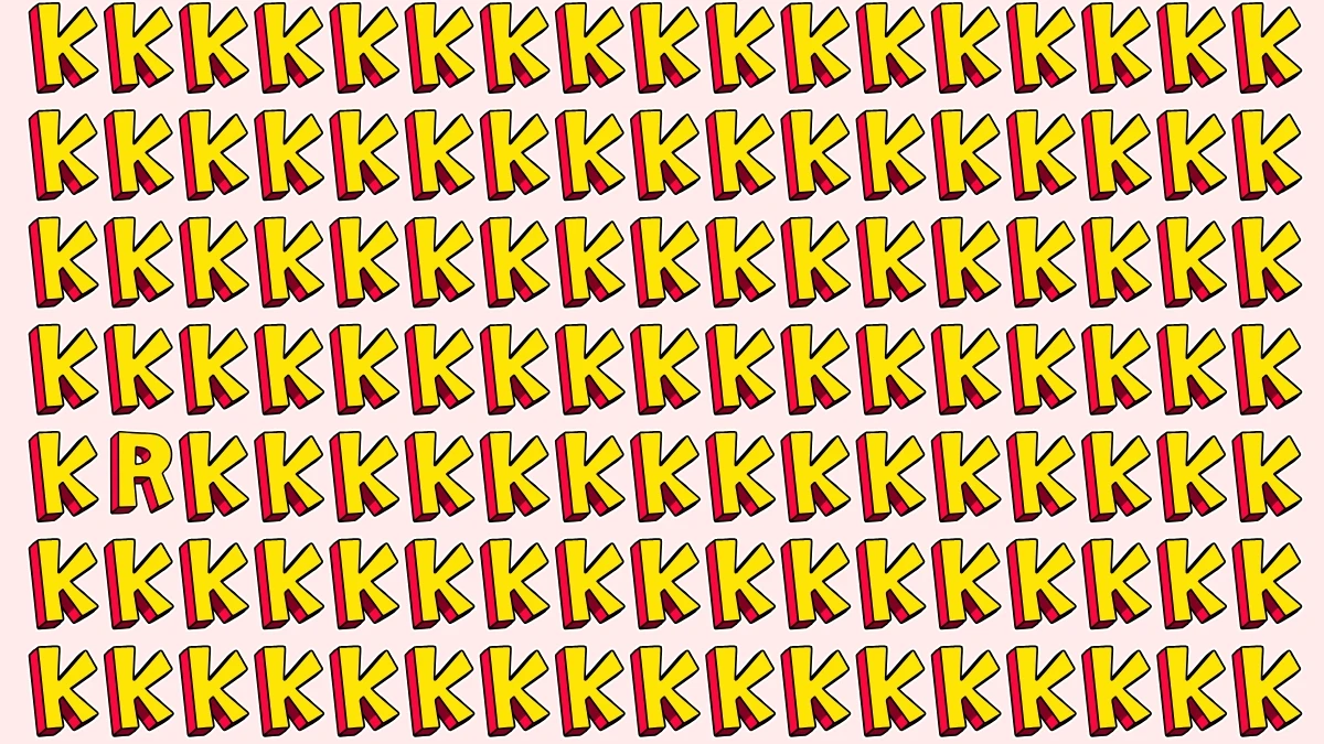 Optical Illusion: Within 5 Seconds Spot The Letter R among Ks