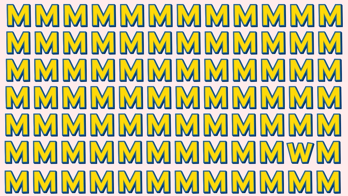 Optical Illusion: Within 5 Seconds Spot The Letter W among Ms