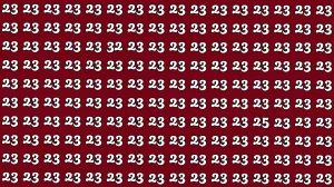 Optical Illusion: Within 5 Seconds Spot The Number 25 and 32 among 23s