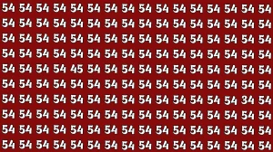 Optical Illusion: Within 5 Seconds Spot The Number 34 and 45 among 54s