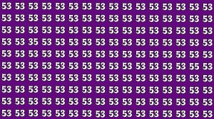 Optical Illusion: Within 5 Seconds Spot The Number 35 and 55 among 53s