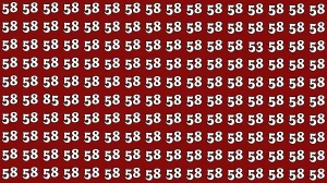 Optical Illusion: Within 5 Seconds Spot The Number 53 and 85 among 58s