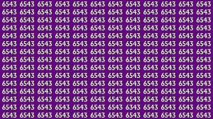 Optical Illusion: Within 6 Seconds Spot The Number 6543 among 6343