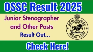 OSSC Junior Stenographer and Other Posts Result 2025 Out at ossc.gov.in, Direct Link to Download Result PDF Here