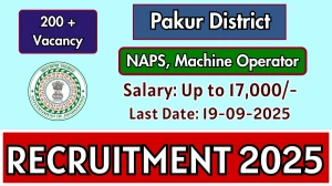 Pakur District Recruitment 2025 - Apply Offline for 250 NAPS, Machine Operator Posts by Sep 19