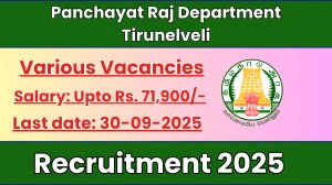 Panchayat Raj Department Tirunelveli Recruitment 2025 - Apply Offline for 06 Office Assistant, Night Watch and More Posts