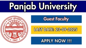 Panjab University Guest Faculty Recruitment 2025 - Apply Online by Sep 23