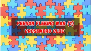 Person fleeing war Crossword Clue Irish Daily Mail Quick 7 letters Answer