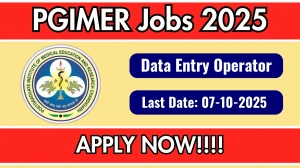 PGIMER Data Entry Operator Recruitment 2025 - Apply Offline for 01 Posts PGIMER Data Entry Operator Recruitment 2025 - Apply Offline for 01 Posts