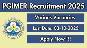 PGIMER Recruitment 2025 - Apply Online for 12 Project Research Scientist, Project Nurse and More Posts