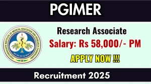 PGIMER Research Associate Recruitment 2025 - Apply Offline by Oct 03 PGIMER Research Associate Recruitment 2025 - Apply Offline by Oct 03