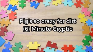 Pig's so crazy for dirt (6) Minute Cryptic Answer 08 September 2025