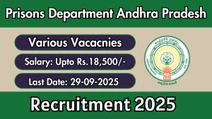 Prisons Department Andhra Pradesh Recruitment 2025 - Apply Offline for 04 Pharmacist, Watchman and More Posts by Sep 29