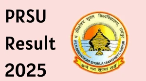 PRSU Result 2025 Released at prsu.ac.in Direct Link to Download 2nd, 3rd, 6th and 8th Semester Result