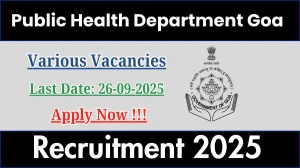 Public Health Department Goa Recruitment 2025 - Apply Online for 06 Assistant Professors, Lecturer and More Posts by Sep 26