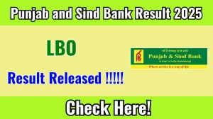 Punjab and Sind Bank LBO Result 2025 Out at punjabandsindbank.co.in, Direct Link to Download Result PDF Here Punjab and Sind Bank LBO Result 2025 Out at punjabandsindbank.co.in, Direct Link to Download Result PDF Here