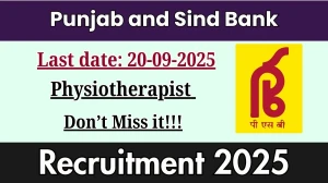 Punjab and Sind Bank Physiotherapist Recruitment 2025 - Apply Offline