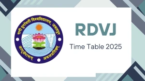 RDVJ Time Table 2025 Announced @ rdunijbpin.org Details Here