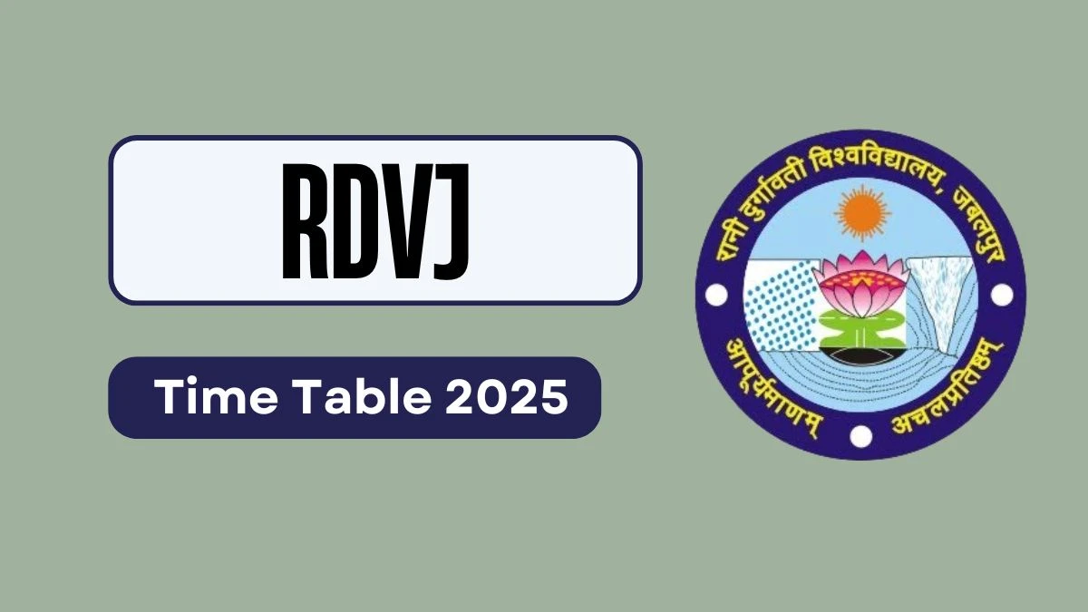 RDVJ Time Table 2025 Announced @ rdunijbpin.org Details Here