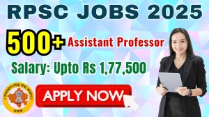 RPSC Assistant Professor Recruitment 2025 - Apply Online for 574 Posts by Oct 19