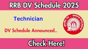 RRB Technician DV Schedule 2025: Check Document Verification Date @ rrbranchi.gov.in RRB Technician DV Schedule 2025: Check Document Verification Date @ rrbranchi.gov.in
