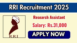 RRI Research Assistant Recruitment 2025 - Apply Online