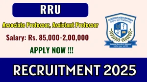 RRU Recruitment 2025 - Apply Offline for Associate Professor, Assistant Professor Posts RRU Recruitment 2025 - Apply Offline for Associate Professor, Assistant Professor Posts