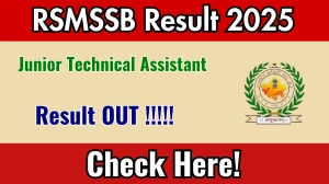 RSMSSB Junior Technical Assistant Result 2025 Out at rssb.rajasthan.gov.in, Direct Link to Download Result PDF Here RSMSSB Junior Technical Assistant Result 2025 Out at rssb.rajasthan.gov.in, Direct Link to Download Result PDF Here