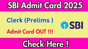 SBI Clerk Prelims Admit Card 2025 OUT - Download Junior Associate (Clerk) Prelims Hall Ticket at sbi.co.in SBI Clerk Prelims Admit Card 2025 OUT - Download Junior Associate (Clerk) Prelims Hall Ticket at sbi.co.in