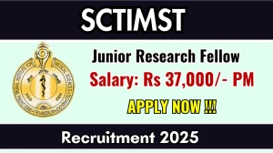 SCTIMST Junior Research Fellow Recruitment 2025 – Walk in