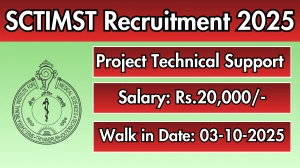 SCTIMST Project Technical Support II Recruitment 2025 – Walk in