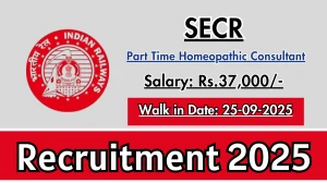 SECR Part Time Homeopathic Consultant Recruitment 2025 – Walk in