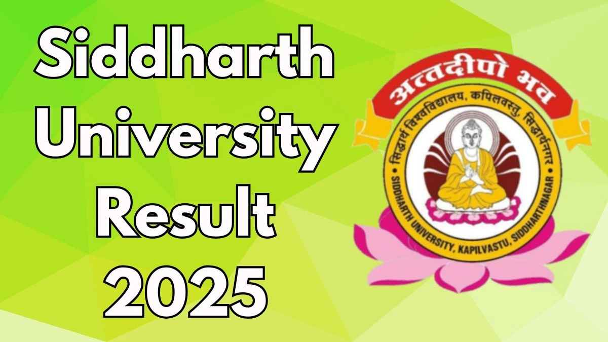 Siddharth University Result 2025 Out at suksn.edu.in Direct Link to Download UG and PG Course Result
