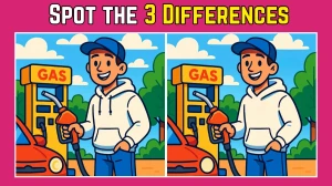Spot the Difference: Within 7 Seconds Spot The 3 Differences in this Man Filling Petrol Image