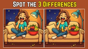 Spot the Difference: Within 9 Seconds Spot The 3 Differences in this Girl Eating...