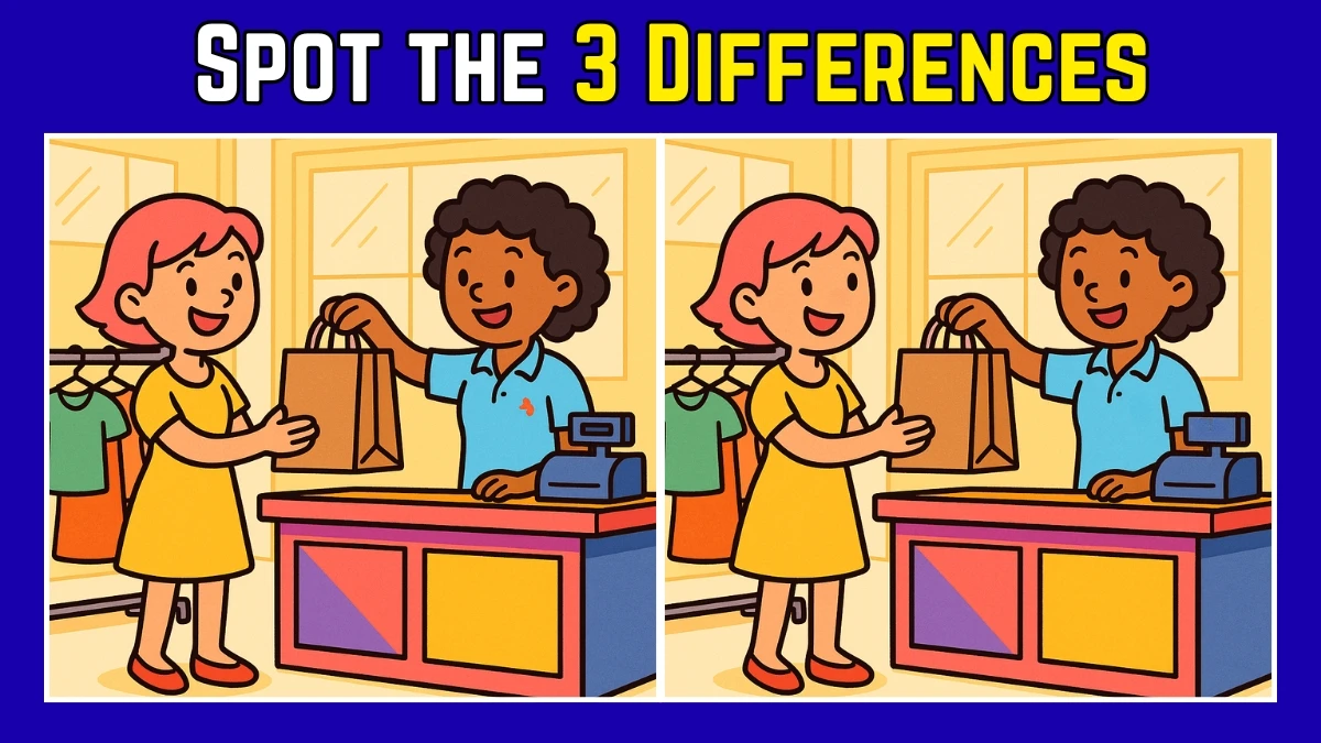 Spot the Difference: Within 9 Seconds Spot The 3 Differences in this Woman Shopping Image