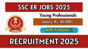SSC ER Young Professionals Recruitment 2025 - Apply Offline by Sep 20 SSC ER Young Professionals Recruitment 2025 - Apply Offline by Sep 20