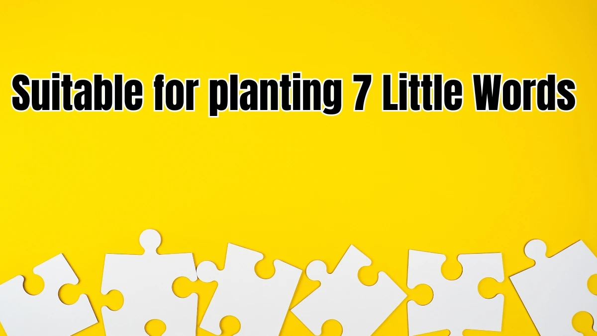 Suitable for planting 7 Little Words 6 letters Answer Suitable for planting 7 Little Words 6 letters Answer