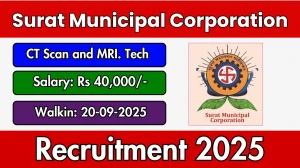 Surat Municipal Corporation CT Scan and M.R.I. Technician Recruitment 2025 – Walk in for 02 Posts