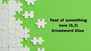 Test of something new Crossword Clue Irish Daily Mail Quick (5,3) letters Answer