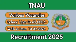 TNAU Recruitment 2025 – Walk in for 12 Jrf, Technical Assistant and More Posts
