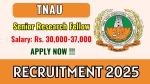 TNAU Senior Research Fellow Recruitment 2025 – Walk in