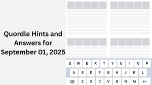 Today's Quordle Hints and Answers for Monday, September 01, 2025