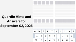 Today's Quordle Hints and Answers for Tuesday, September 02, 2025