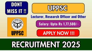 UPPSC Recruitment 2025 22 Lecturer, Executive Officer and Other Posts - Apply Online for Latest Vacancies