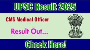 UPSC CMS Medical Officer Result 2025 Out at upsc.gov.in, Direct Link to Download Result PDF Here UPSC CMS Medical Officer Result 2025 Out at upsc.gov.in, Direct Link to Download Result PDF Here