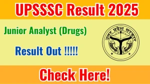 UPSSSC Junior Analyst (Drugs) Mains Result 2025 Out at upsssc.gov.in, Direct Link to Download Result PDF Here UPSSSC Junior Analyst (Drugs) Mains Result 2025 Out at upsssc.gov.in, Direct Link to Download Result PDF Here