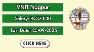 VNIT Nagpur Junior Research Fellow Recruitment 2025 - Apply Online by Sep 25 VNIT Nagpur Junior Research Fellow Recruitment 2025 - Apply Online by Sep 25