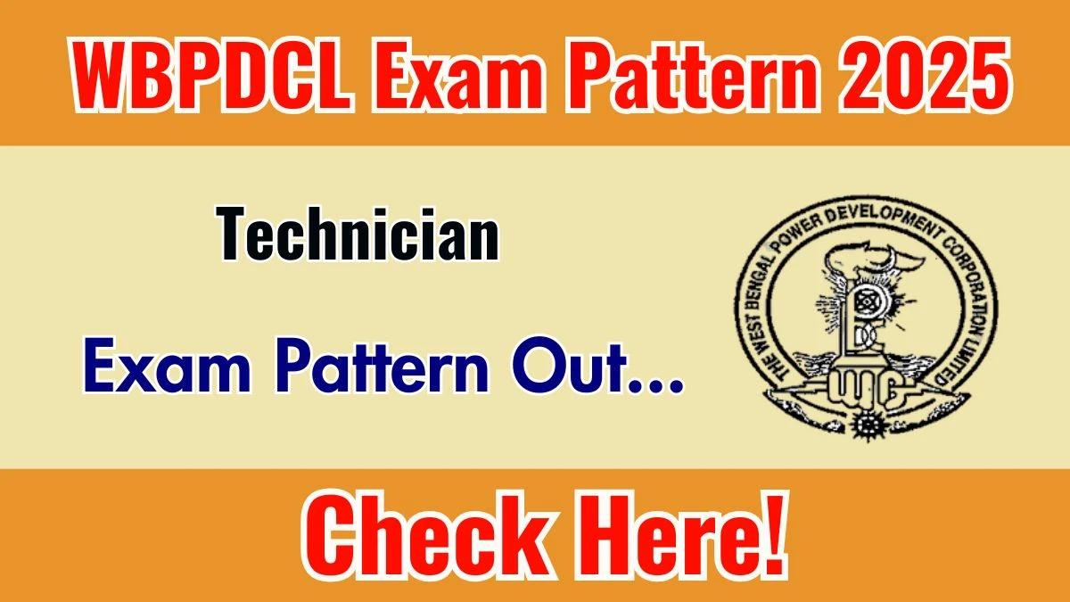 WBPDCL Technician Exam Pattern 2025
