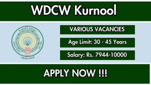 WDCW Kurnool Recruitment 2025 - Apply Offline for 09 Ayahs, Cook and More Posts by Sep 17 WDCW Kurnool Recruitment 2025 - Apply Offline for 09 Ayahs, Cook and More Posts by Sep 17
